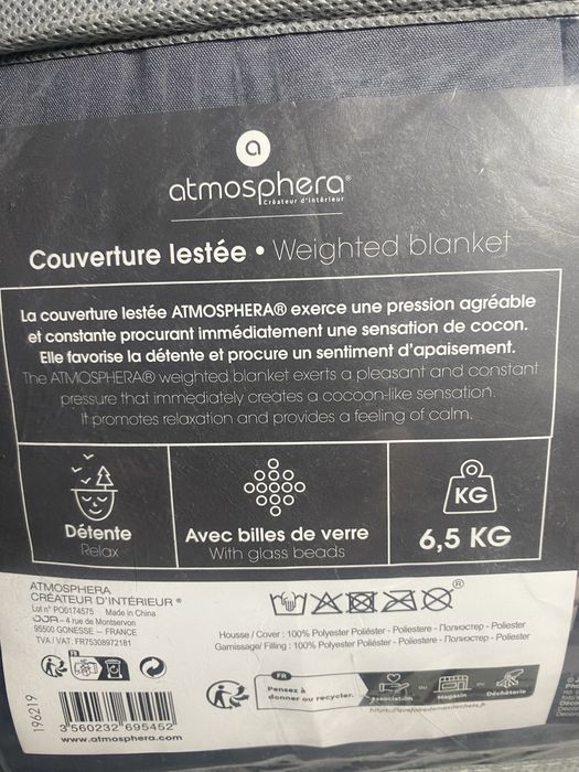 Manta pesada para o Inverno, Nova.