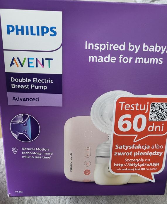 Laktator podwójny Philips Avent SCF397 na gwarancji
