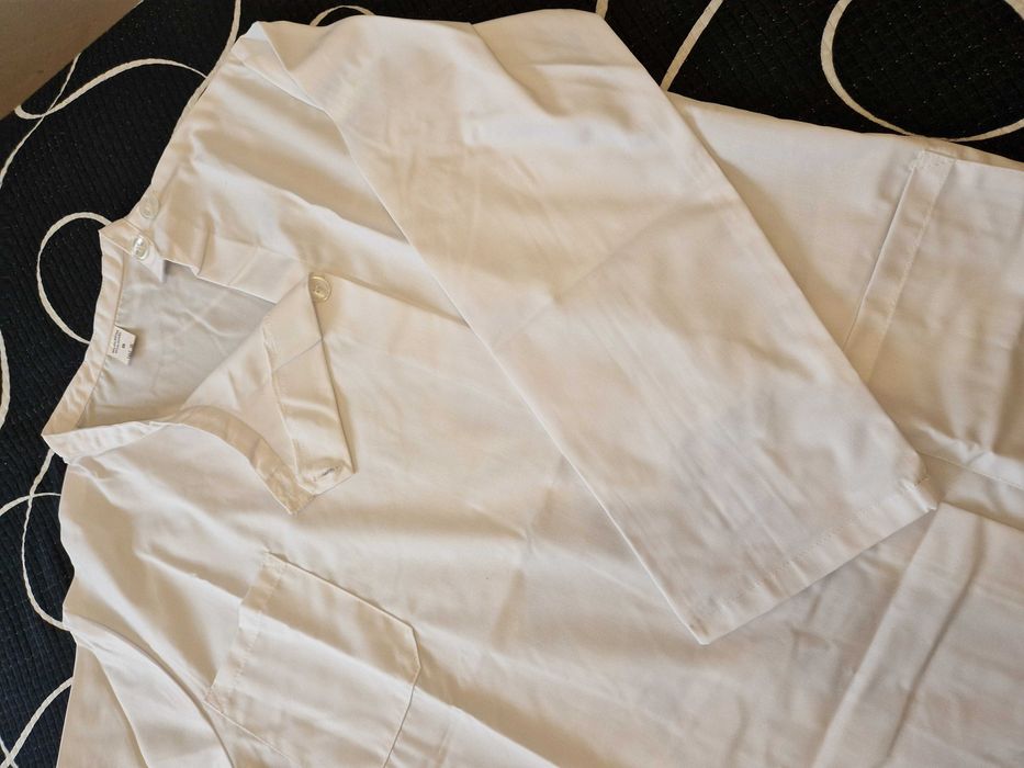 Bata Branca Unisex fecho Lateral Tam. S “601027”