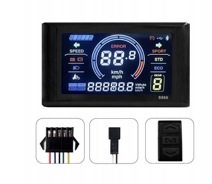 Rower, hulajnoga, skuter-Panel LCD S966 4,3” kolor