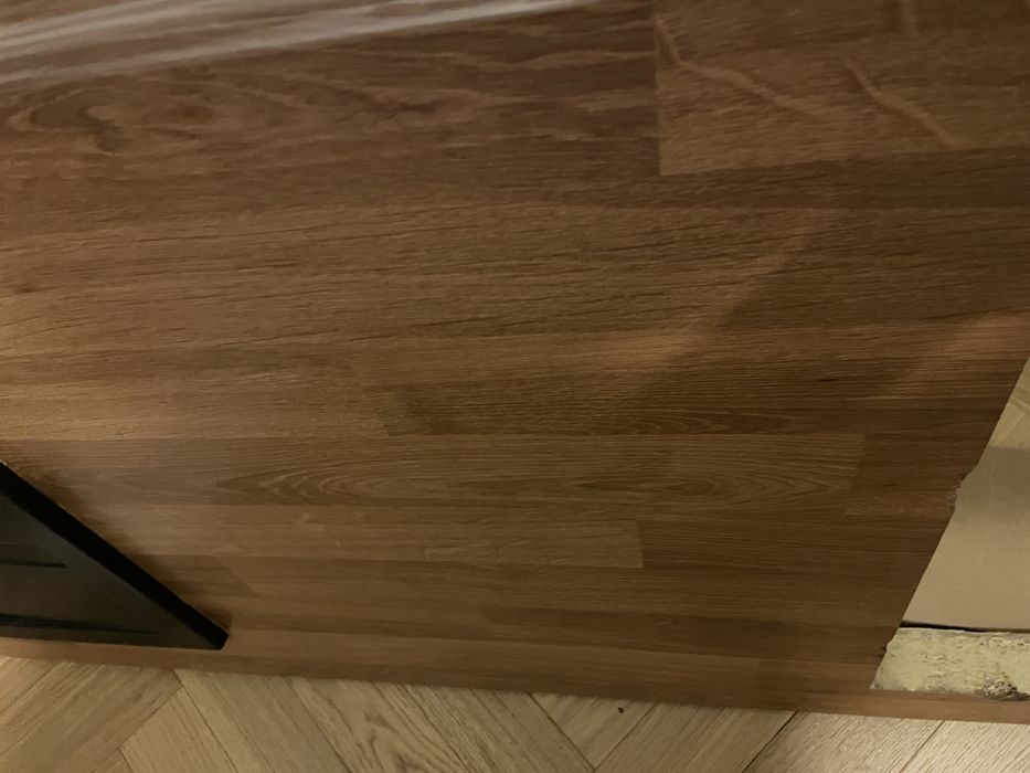 Ikea Saljan blat imitacja dębu z otworem na kuchenkę i zlewozmywakiem