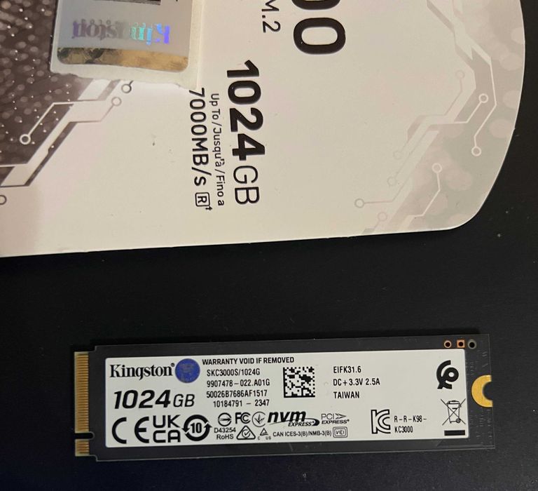 SSD-диск Kingston KC3000 3D NAND TLC 1TB M.2