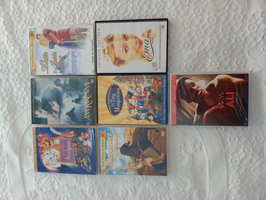 Conjunto de 7 DVDs variados