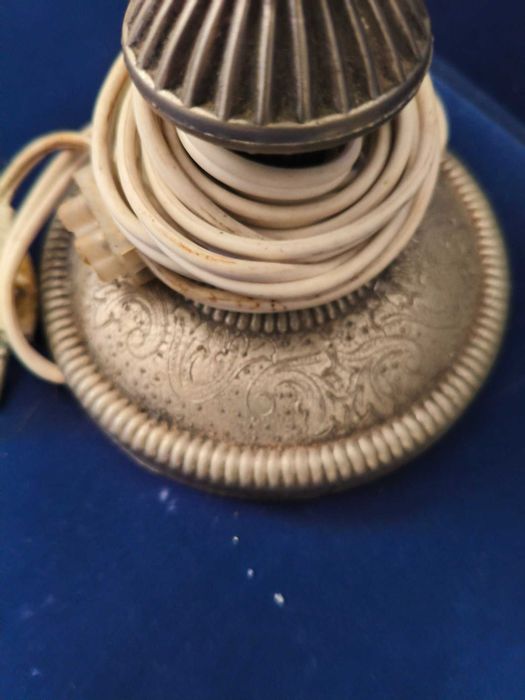 Par de Candeeiros Antigos Vintage em Metal Pesado (Para Restauro)