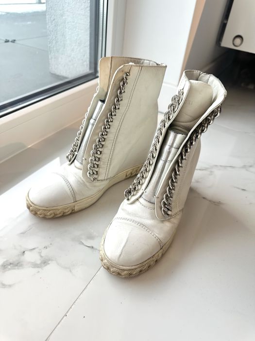 Casadei Sneakersy Koturny skóra naturalna