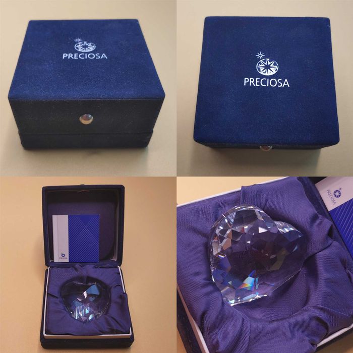 Хрустальное сердце Preciosa  ручной работы