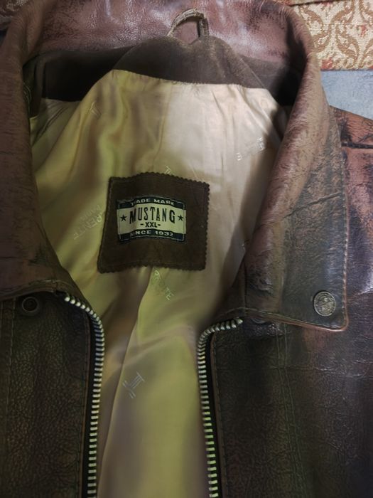 Skórzana kurtka Mustang. Powycierana