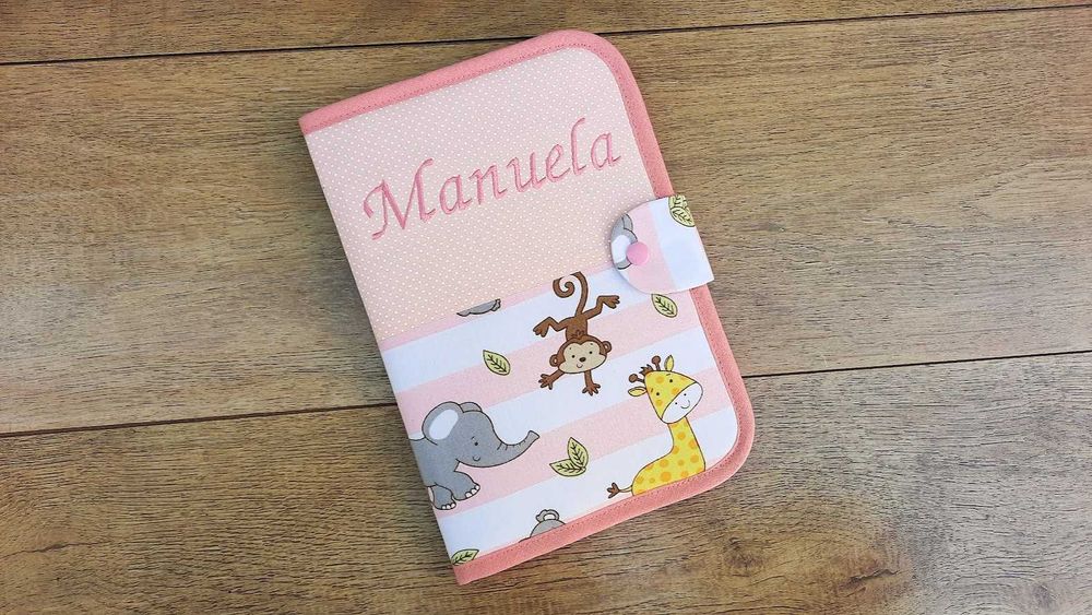 Porta boletim de vacinas e documentos de bebé