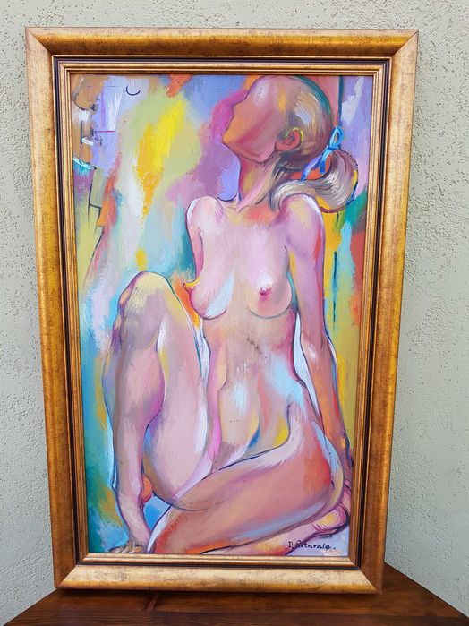 Obraz, olej, akt kobieta Dawid Pataraia