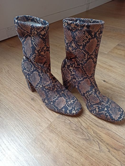 Botki brązowe, karmelowe 38