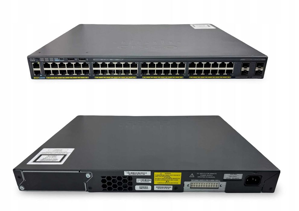 Switch CISCO WS-C2960X-48LPS-L V01 48xG POE/4XSFP + uchwyty RACK