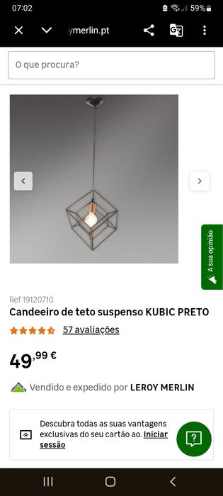 Candeeirode teto com lampada