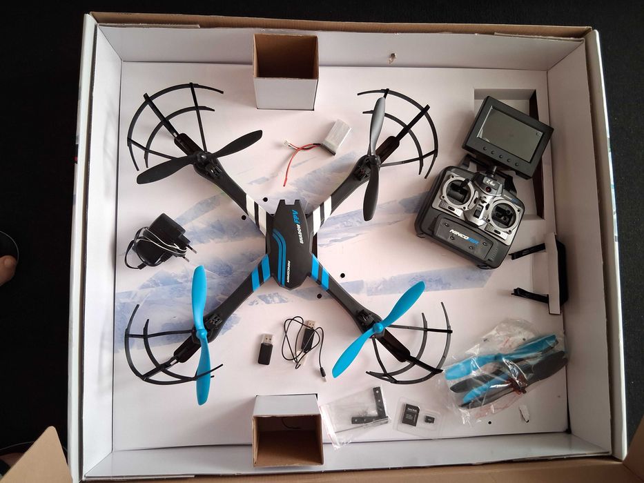 Drone XXL! Nincoair Shadow FPV c/ Câmara e Monitor, a Bateria Nova tamanho grande!
