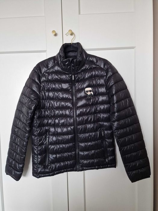 Kurtka przejściowa męska Karl Lagerfeld pikowana ocieplana bez kaptura