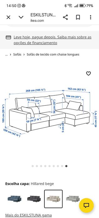 Sofá  IKEA ESKILSTUNA - 150€