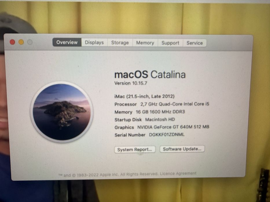 Apple iMac 21.5 Intel i5 16GB 1TB