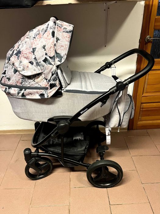 Wózek BEBETTO TORINO  2w1 / 3w1 / 4w1 z baza Isofix KWIATY