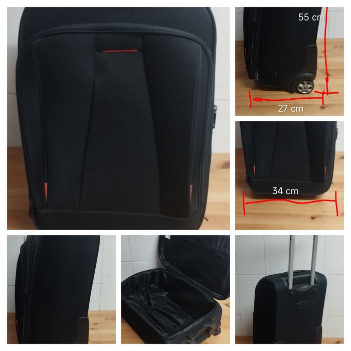 mala de viagem cabine 55 cm com rodas – bom estado
