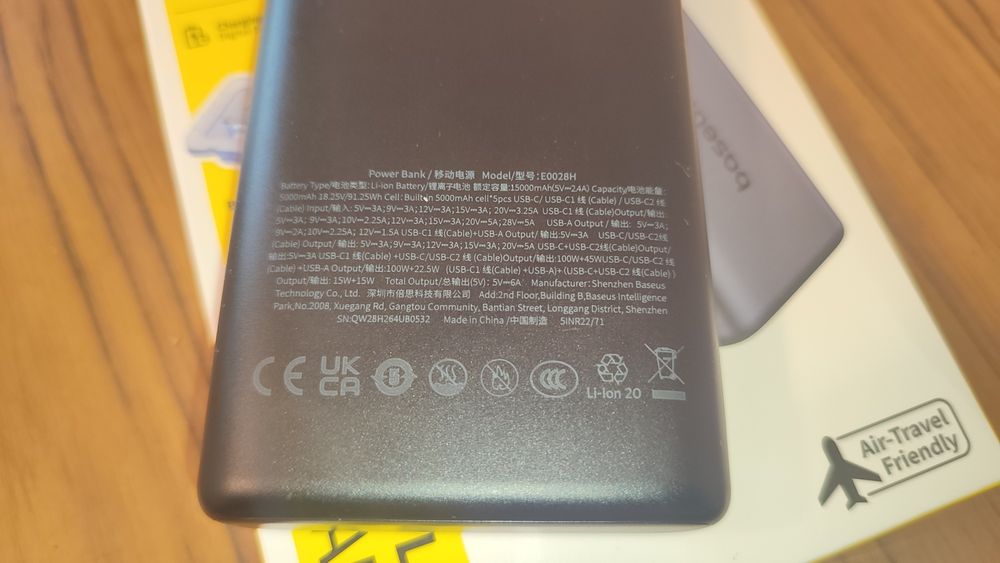Потужний power bank baseus FC 41 25000 mAh.