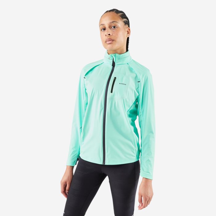 Casaco Quente de Corrida Mulher RUN 900 Warm Regul Verde-menta