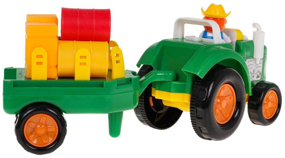 Zestaw Traktor Z Rolnikiem + Akcesoria