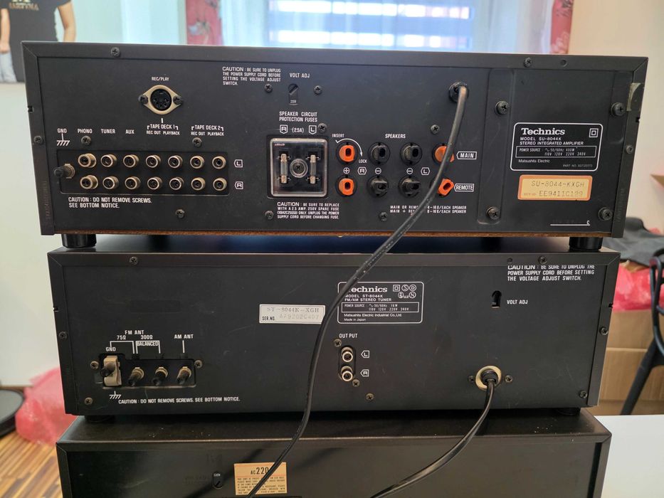 Zestaw Vintage Technics:  SU-8044K + Tuner ST-8044K + Deck RS-M33