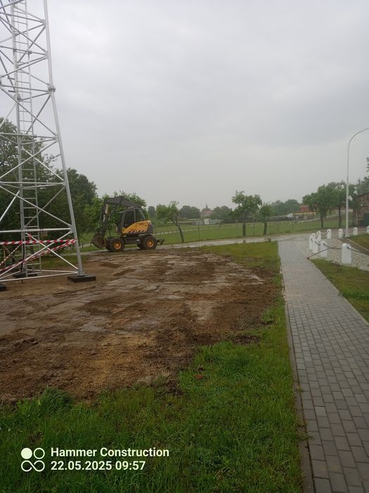 Usługi Koparka Kołową. Minikoparka, Mecalac, Roboty ziemne