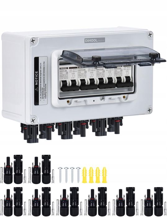 Wyłącznik DC DIHOOL 4 stringi DC12V-DC400V 30A IP67 odporny na wodę