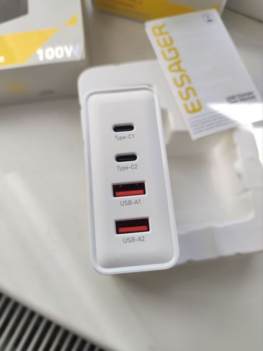 ‼️100w gan pd зарядний  ESSAGER Asometec