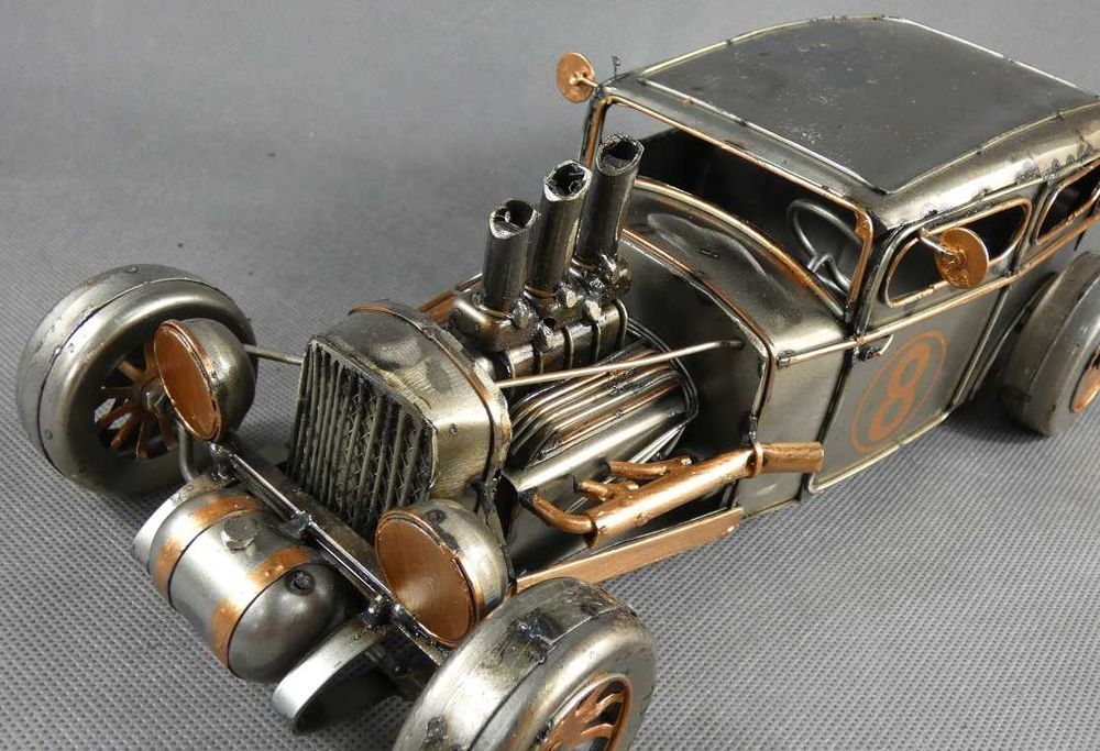 Metalowy model pojazd HOT ROD wyścigowy auto 30,5 cm