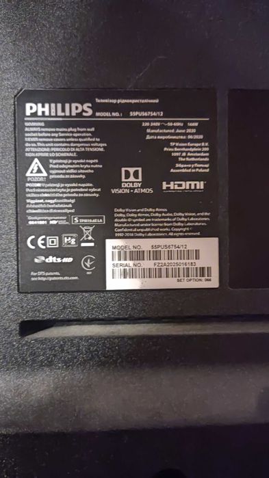 Philips Ambilight 55PUS6754/12 Części -  T-con  - HV550QUB-H82 sprawny