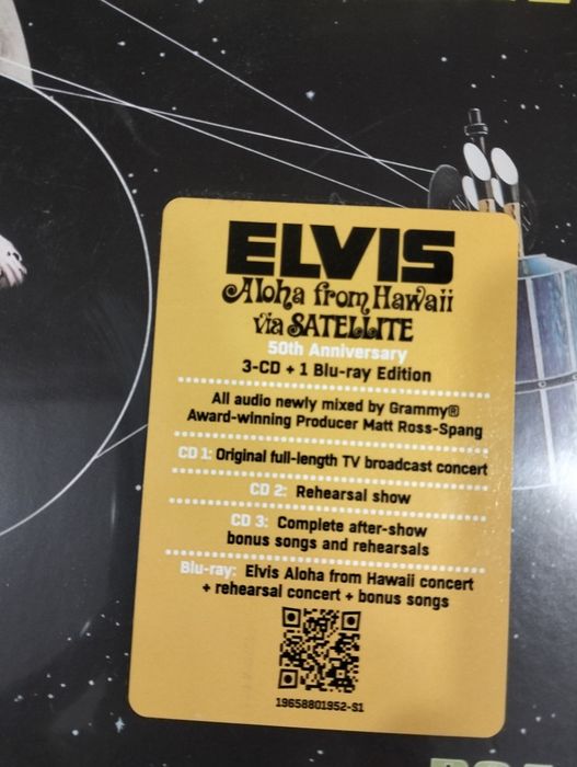 Pack 3 CD's + Blu Ray Elvis Presley Aloha From Hawaii Via Satélite
