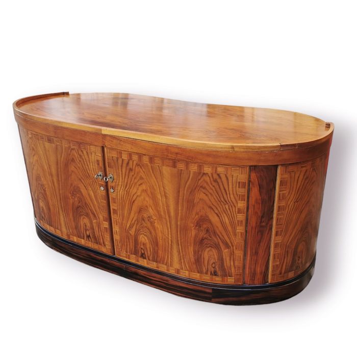 Gabinetowe, dwustronne biurko Art Deco.