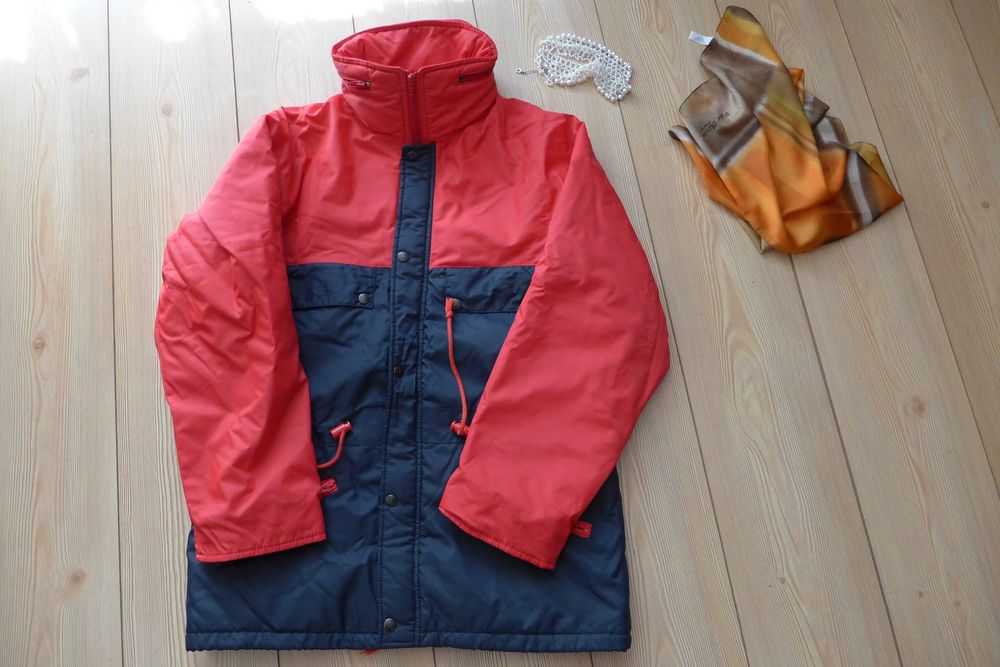 Autentyk VINTAGE kurtka parka PRL oldchool skandynawski design retro