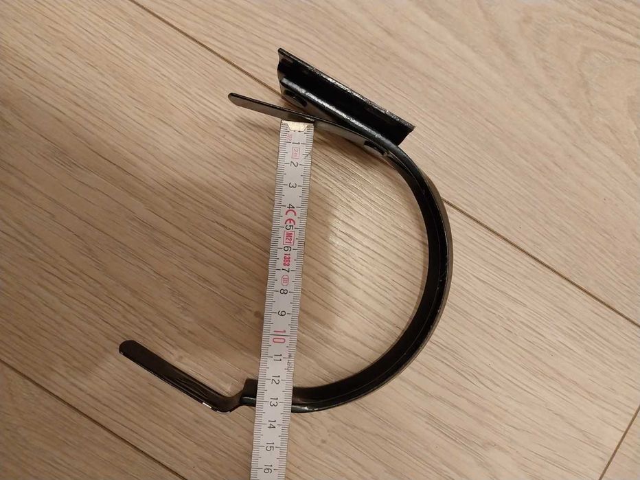 Hak rynnowy, uchwyt, rynhak,  ZENIT 127  9005 czarny BALEX