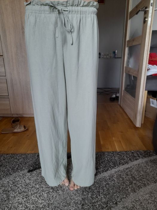 Spodnie letnie miętowe