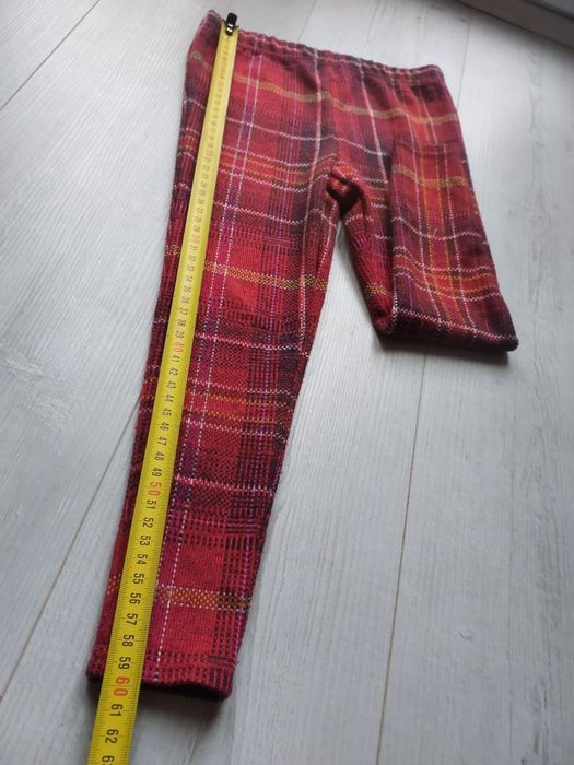 Legginsy w krate burgundowy, bordowe 122 next