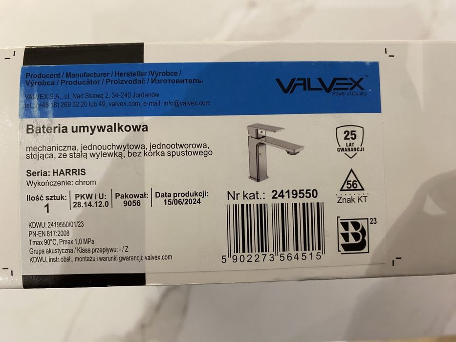 Valvex bateria umywalkowa
