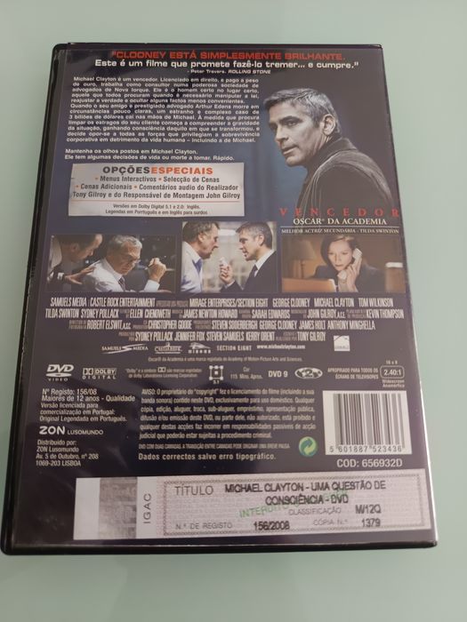 DVD Michael Clayton64585557548673121