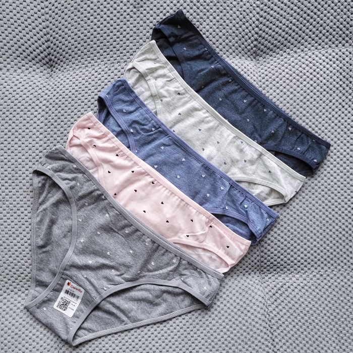 Трусики набір 5шт. жіночі donella L, труси рубчик, трусы, сліпи турція