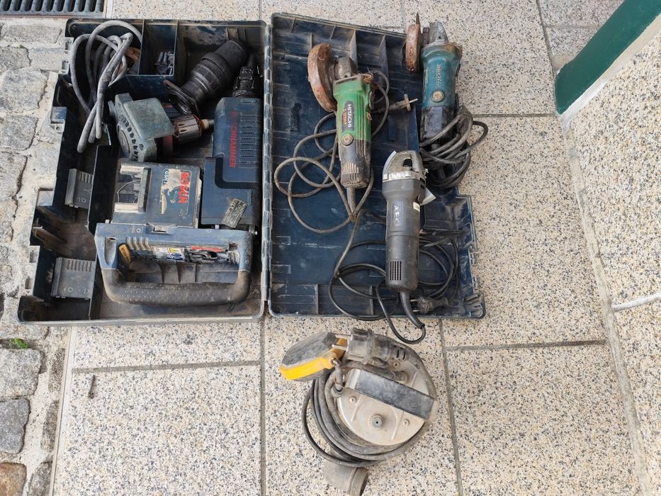 Gerador, demolidores e rebarbadoras