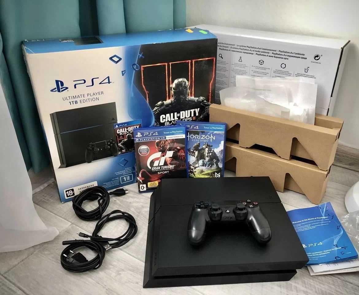 Плойка PS 4 PRO 1 tb приставка сони плейстейшен + игры: 8 900 грн ...