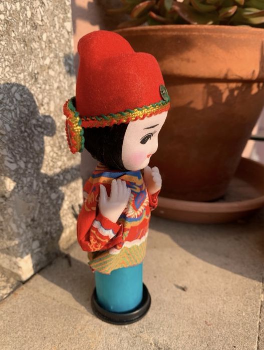 Boneca de coleção vintage tailandesa artesanal