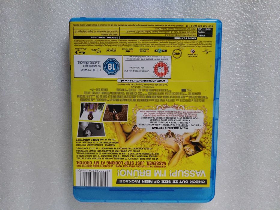 Bruno Blu-ray disc Sacha Baron Cohen 18+