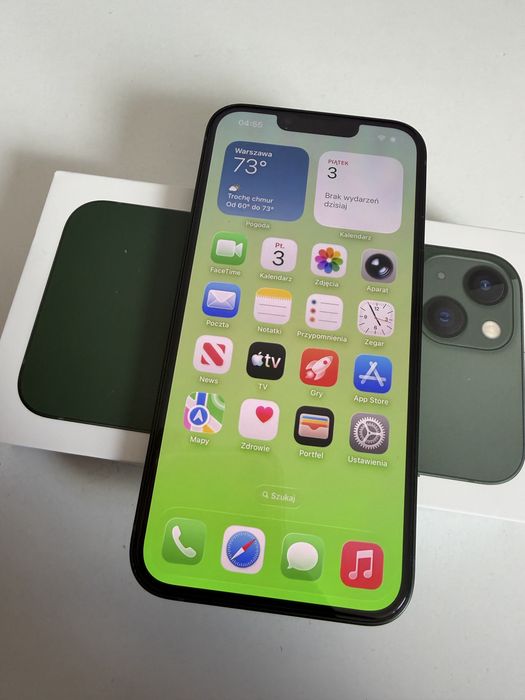 Bateria 100% iPhone 13 256gb Green