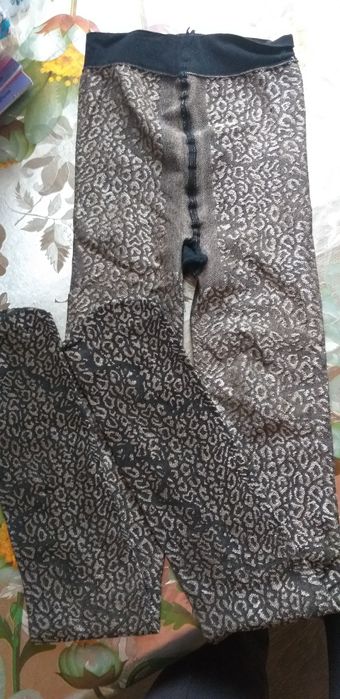 Колготы в леопардовый принт ,лосины