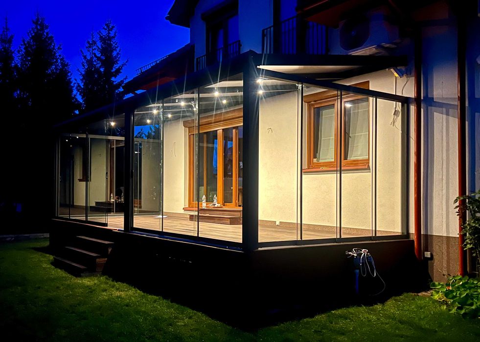 Zadaszenia tarasów, balkonów, pergole, szyby przesuwne, ogród zimowy