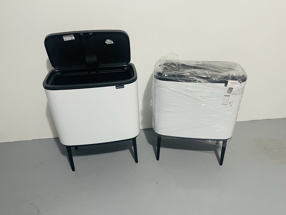 Balde Lixo Bo Touch Bin 36 litros Branco. NUNCA USADO [Novo).