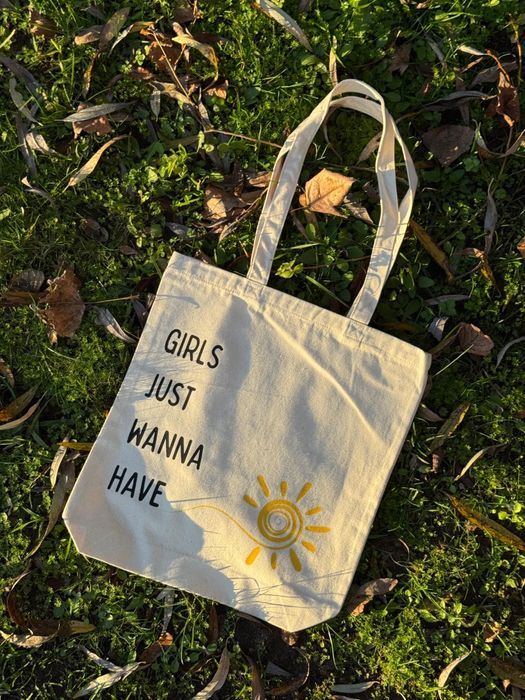 Tote bag "Girls just wanna have sun"