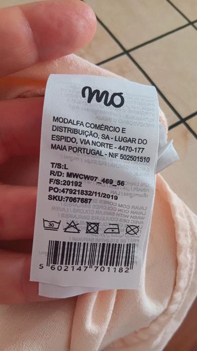 Túnica salmão com gola redonda